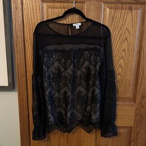 Sundance Black Lace Women's Blouse